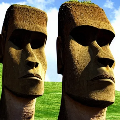 Image similar to giga Chad Easter island head
