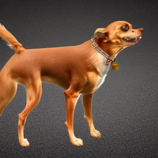 Prompt: chihuahua riding on top of a ROTTWEILER, rendered in unreal engine