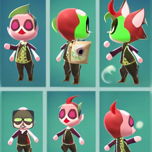 Image similar to Joker as Animal Crossing: New Horizons character,artstation,hyper detalied,