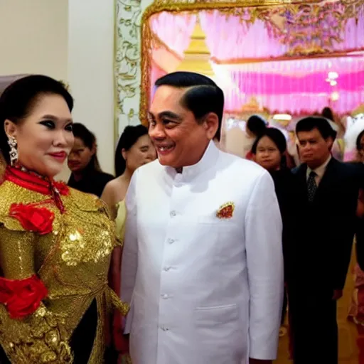 Prompt: Prayuth as a ladyboy in Thailand, high quality, photo