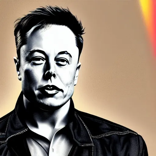 Image similar to digital art of elon musk with hair made of spaghetti photorealistic photoshop