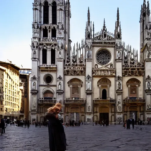 Image similar to the hunchback of notre dame visiting piazza del duomo milan