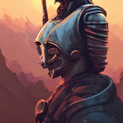 Image similar to cyberpunk viking helmet mask warrior goddess robot ninja fantasy, art gta 5 cover, official fanart behance hd artstation by jesper ejsing, by rhads, makoto shinkai and lois van baarle, ilya kuvshinov, ossdraws