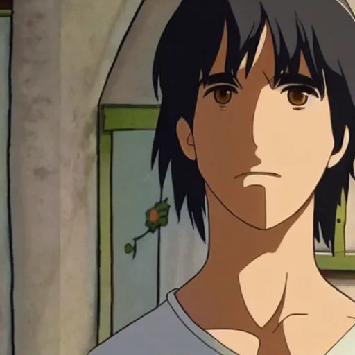 Image similar to a Latin man with olive skin, anime character, studio ghibli, highly detailed, award winning