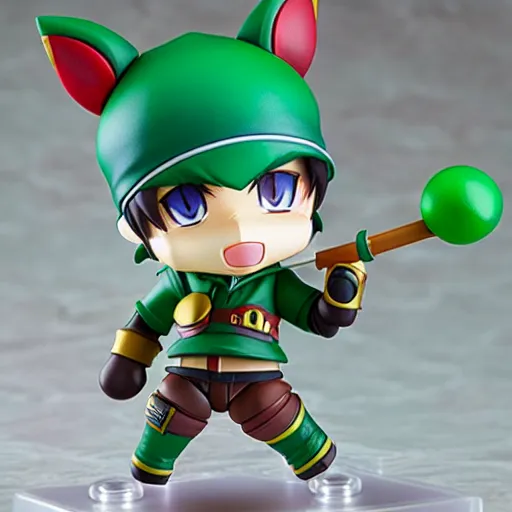 Image similar to teemo league of legends, an anime nendoroid of teemo, figurine, detailed product photo