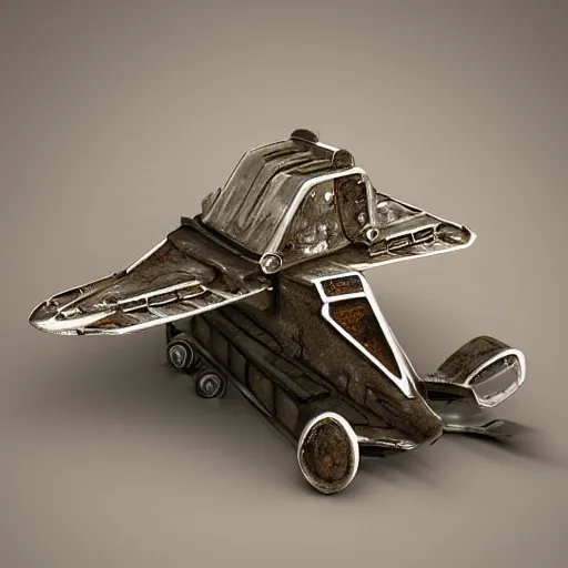 Prompt: spaceship oxidized based on photographic camera