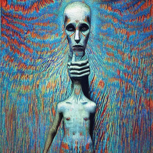 Prompt: by Zdislav Beksinski psychedelic pattern tribal with high definition details, ultra high resolution, lot of details, denoise