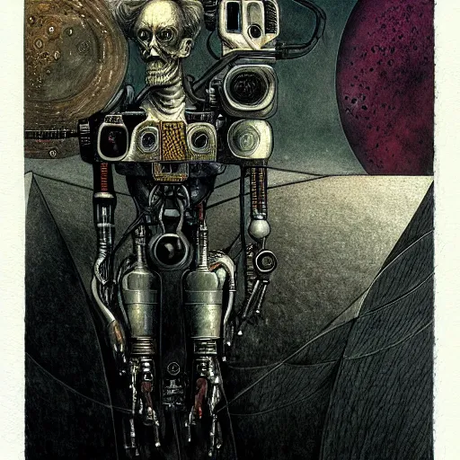 Image similar to futurist cyborg emperor, perfect future, award winning art by santiago caruso, iridescent color palette