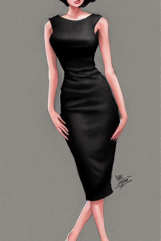 Image similar to Midi Dress portrait by Artgerm and WLOP