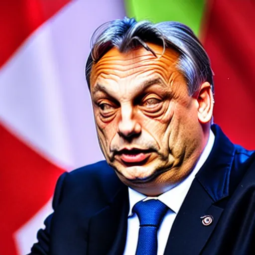 Image similar to Viktor Orban as a skinny man