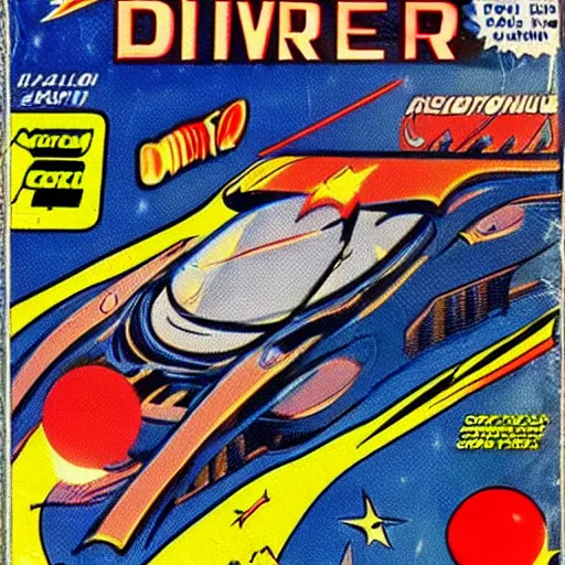 Image similar to alien racing drivers, space, comic, racers, retro, 70s, comic book
