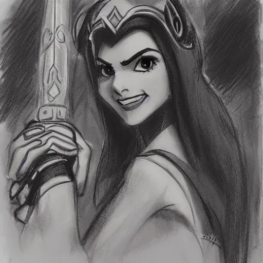 Image similar to milt kahl sketch of victoria justice as princess padme from star wars episode 3