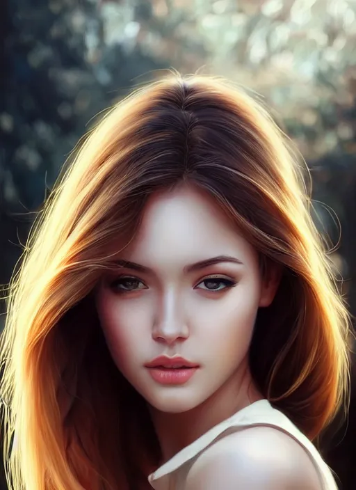 Image similar to photo of a gorgeous young woman in the style of stefan kostic, realistic, sharp focus, 8 k high definition, insanely detailed, intricate, elegant, art by stanley lau and artgerm