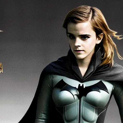 Image similar to Emma Watson as Batman