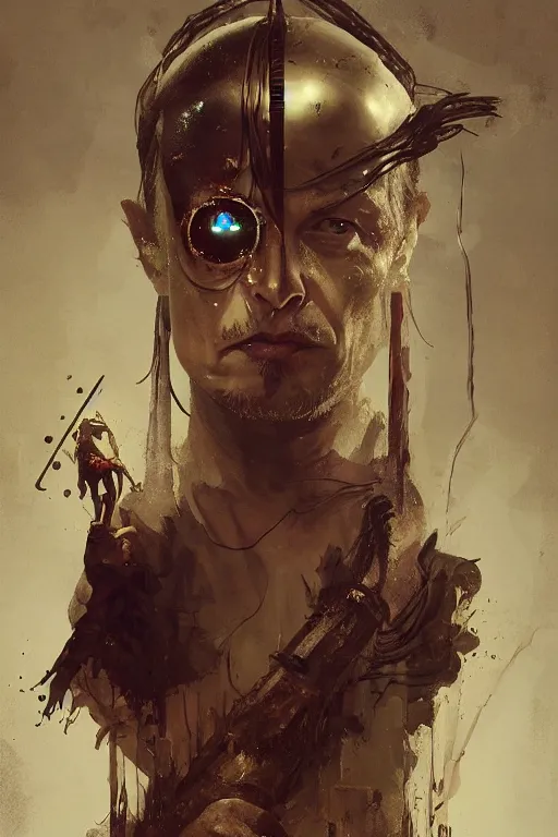 Image similar to elon musk, sorcerer, lord of the rings, tattoo, decorated ornaments by carl spitzweg, ismail inceoglu, vdragan bibin, hans thoma, greg rutkowski, alexandros pyromallis, perfect face, fine details, realistic shaded