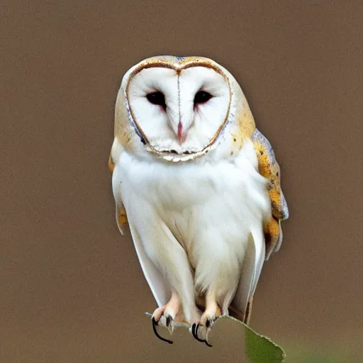 Image similar to barn owl with a silly hat