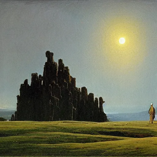 Image similar to The invention of the Internet, 1789, Painting by Caspar David Friedrich