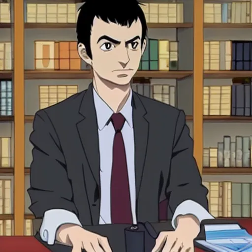 Image similar to Nathan For You, Nathan Fielder, in an anime