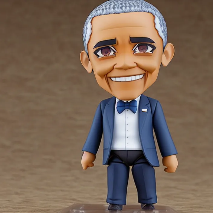 Image similar to Obama, An anime nendoroid of Obama, figurine, detailed product photo