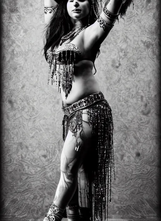 Image similar to hyper realistic photography of bellydancer festival warrior curvy partygirl cinematic, vallejo, diego rivera