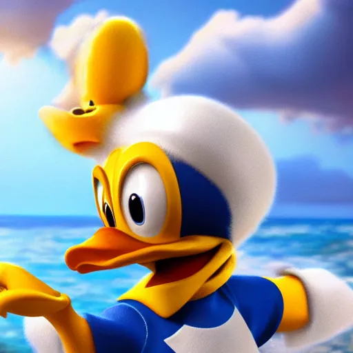 Prompt: donald duck, realistic 4k