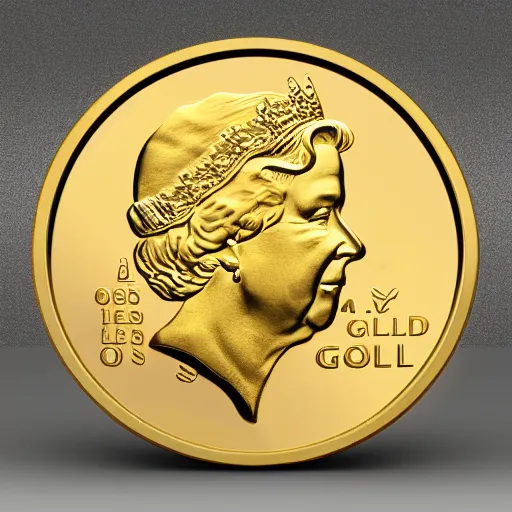 Prompt: 4K, HD, photorealistic gold coin