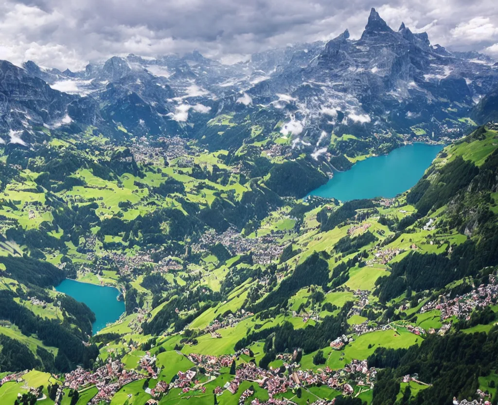 Image similar to Amazing Switzerland Landscape that are out of this world 8k