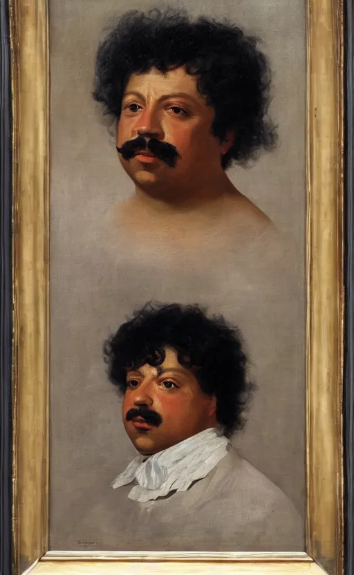 Image similar to Portrait of Alexandre Dumas, oil on canvas, highly detailed, by Delacroix, 8k