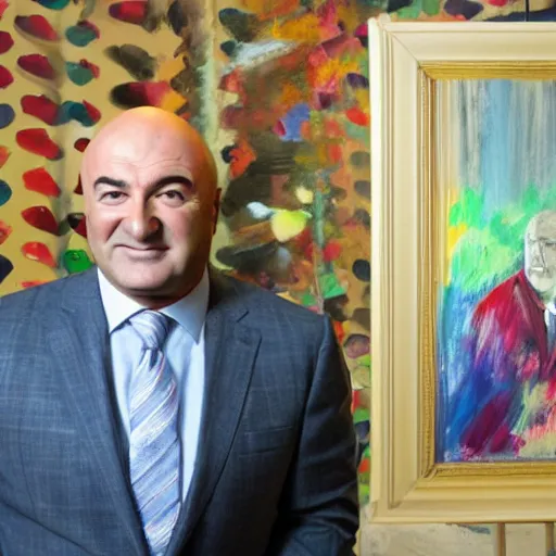 Image similar to kevin o'leary draw in kevin o'leary painting, painted by kevin o'leary in his room