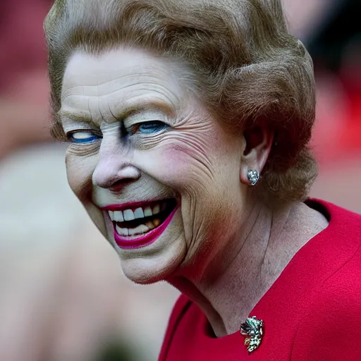 Image similar to picture of half human half lizard queen Elizabeth