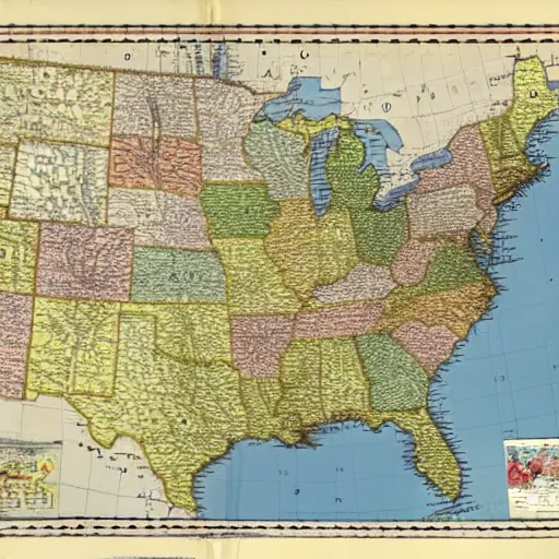 Prompt: map of the united states without ohio