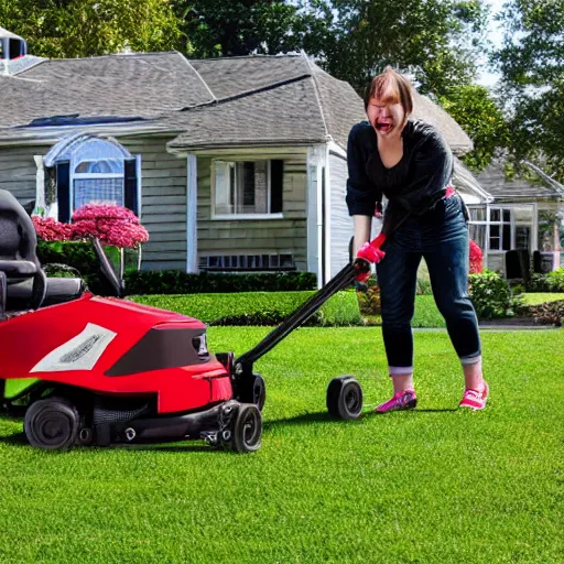 Prompt: ice cream lawnmower