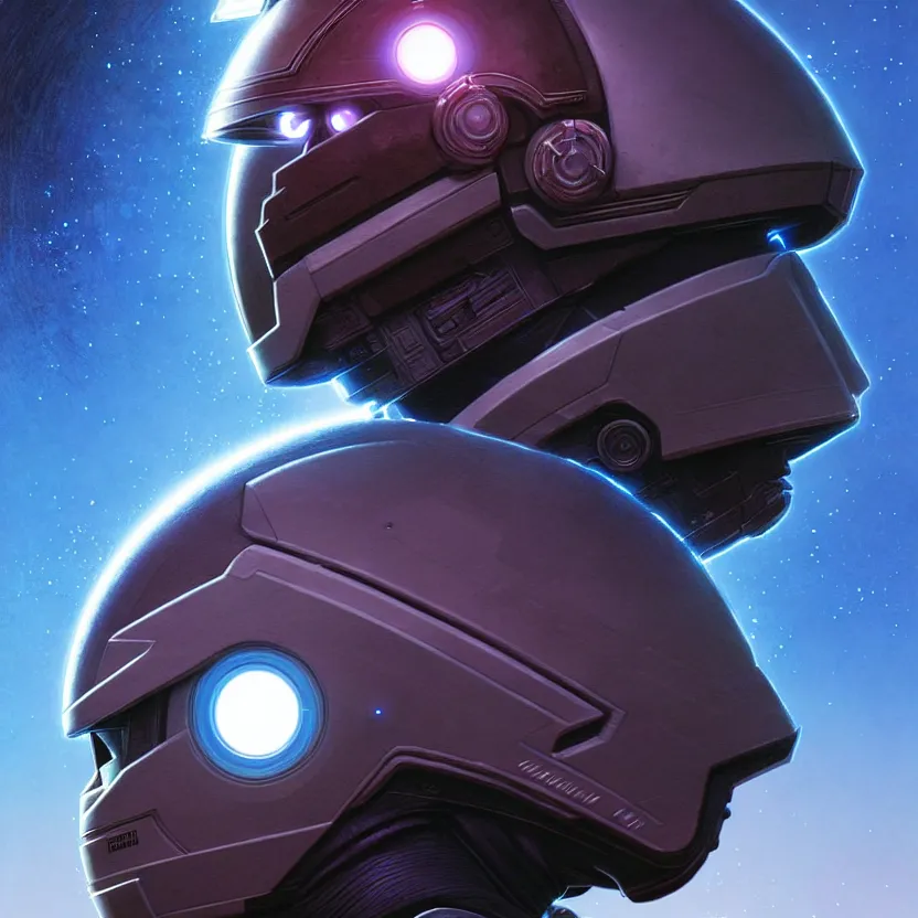 Image similar to portrait of a starship captain with a helmet as an apex legends character digital illustration portrait design by, wayne barlowe detailed, gorgeous lighting, wide angle action dynamic portrait