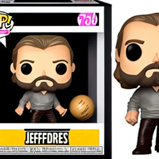 Image similar to The Dude Jeff Bridges holding bowling ball as a Funko Pop