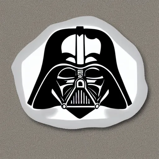 Image similar to symmetrical die cut sticker, darth vader