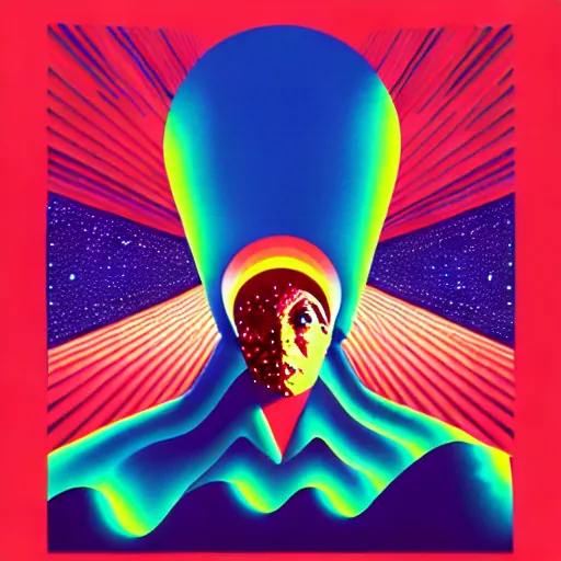 Prompt: album cover design design depicting an alien abduction, by jonathan zawada, pi - slices, and tristan eaton, digital art