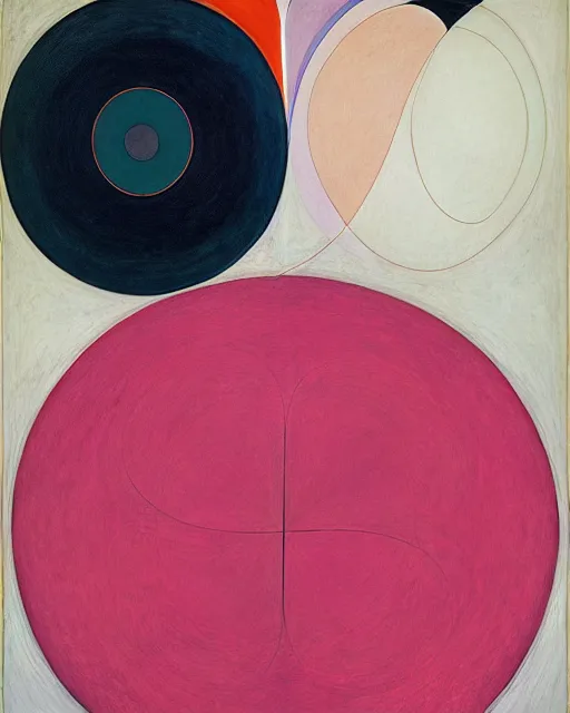 Prompt: blossoming rhythm, imperil, by hilma af klint, moebius, laurie greasly