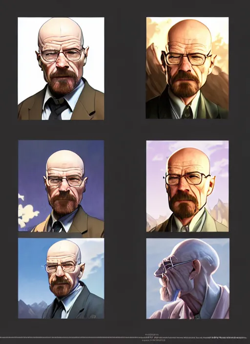 Image similar to cute walter white, natural lighting, path traced, highly detailed, high quality, digital painting, by don bluth and ross tran and studio ghibli and alphonse mucha, artgerm
