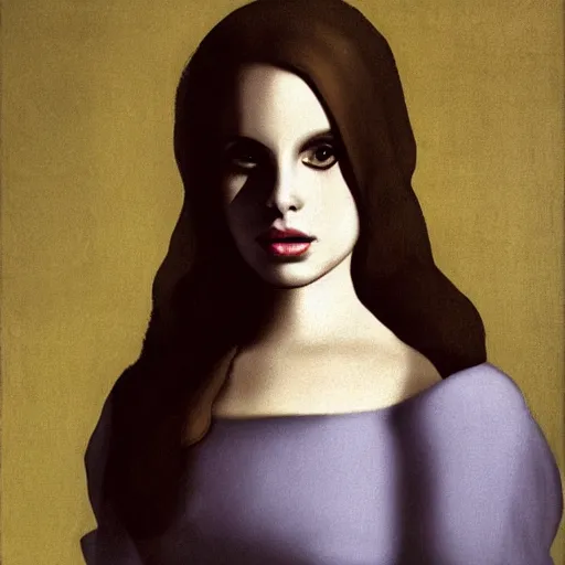 Image similar to lana del rey by johannes vermeer