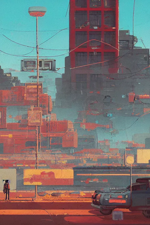 Image similar to akira, by simon stalenhag