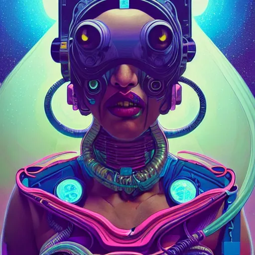 Image similar to high quality high detail portrait of a diesel punk jinx in an alien world, tristan eaton, victo ngai, artgerm, rhads, ross draws, hyperrealism, intricate detailed, alphonse mucha, 8 k, sci - fi, pastel colors, artstation,