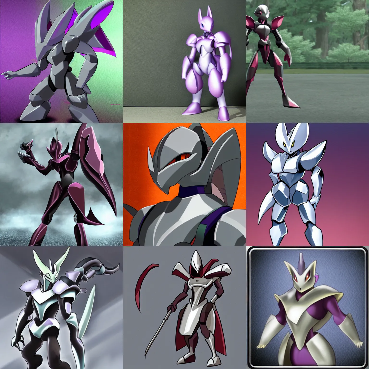 Prompt: armored mewtwo the pokemon
