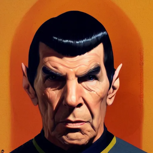 Image similar to Full portrait of Spock, Greg Rutkowski