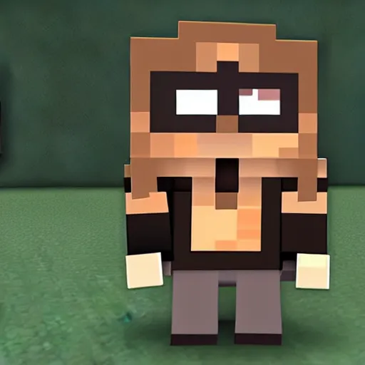 Prompt: Gabe Newell as a Minecraft mob