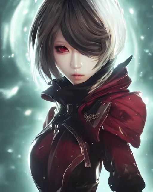 beautiful portrait of code vein character, tzuyu from