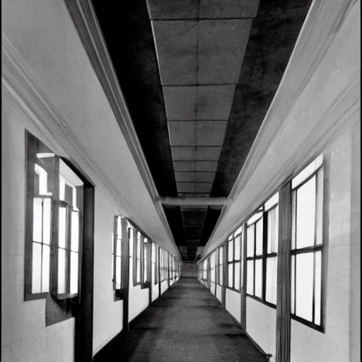 Image similar to high school hallways, mc escher