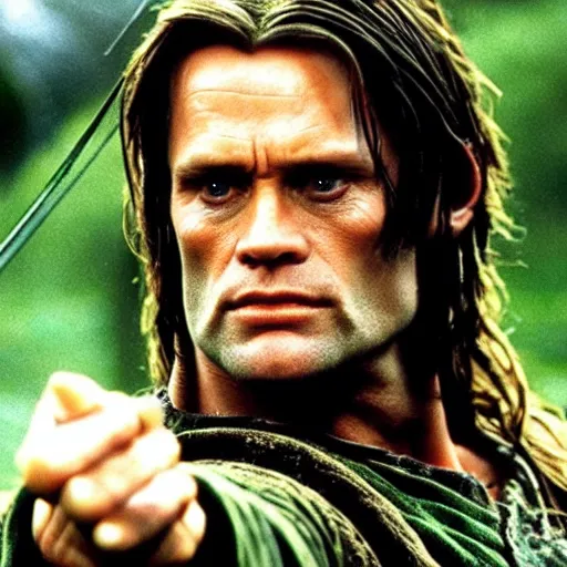 Prompt: jim carrey playing aragorn in lord of the rings