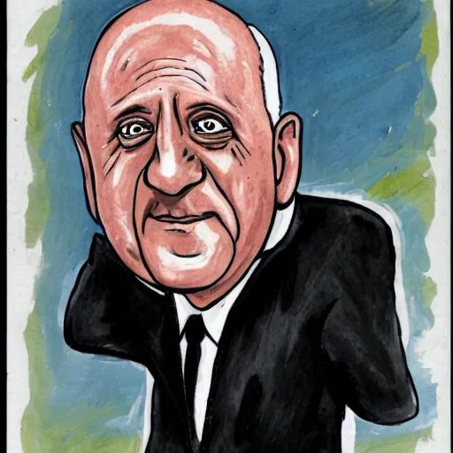 Image similar to A caricature of Mike Ehrmantraut