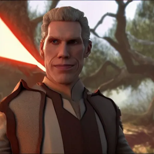 Image similar to Live Action Still of Jerma in Revenge of the Sith, real life, hyperrealistic, ultra realistic, realistic, highly detailed, epic, HD quality, 8k resolution, body and headshot, film still