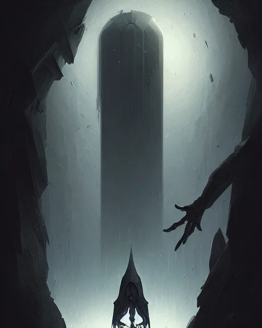 Image similar to professional concept art of a ominous floating object in a dark room by artgerm and greg rutkowski ( thin white border ). an intricate, elegant, highly detailed digital painting, concept art, smooth, sharp focus, illustration, in the style of cam sykes, wayne barlowe, igor kieryluk.